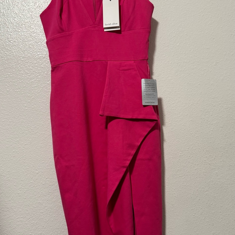 Lavish Alice Fuchsia Midi Dress